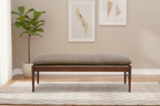 Banc texturé lin – Cadre en bois massif
