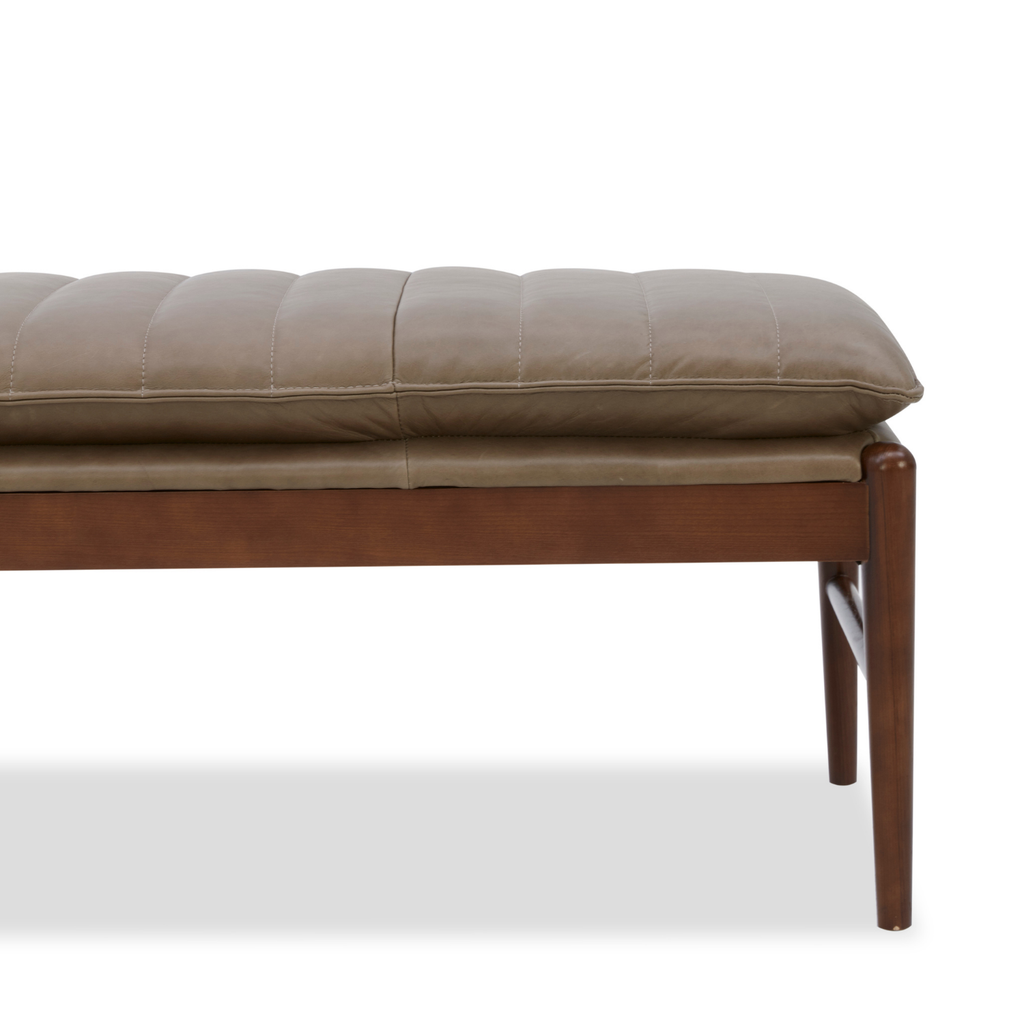 Banc texturé lin – Cadre en bois massif