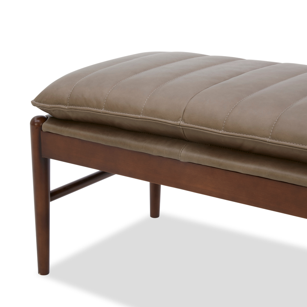 Banc texturé lin – Cadre en bois massif