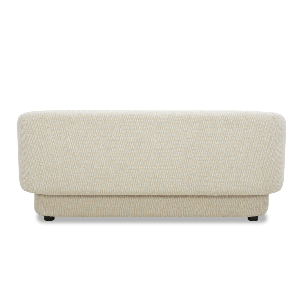 Banc de rangement capitonné en lin polyester – Couvercle amovible, rangement dissimulé