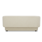 Banc de rangement capitonné en lin polyester – Couvercle amovible, rangement dissimulé