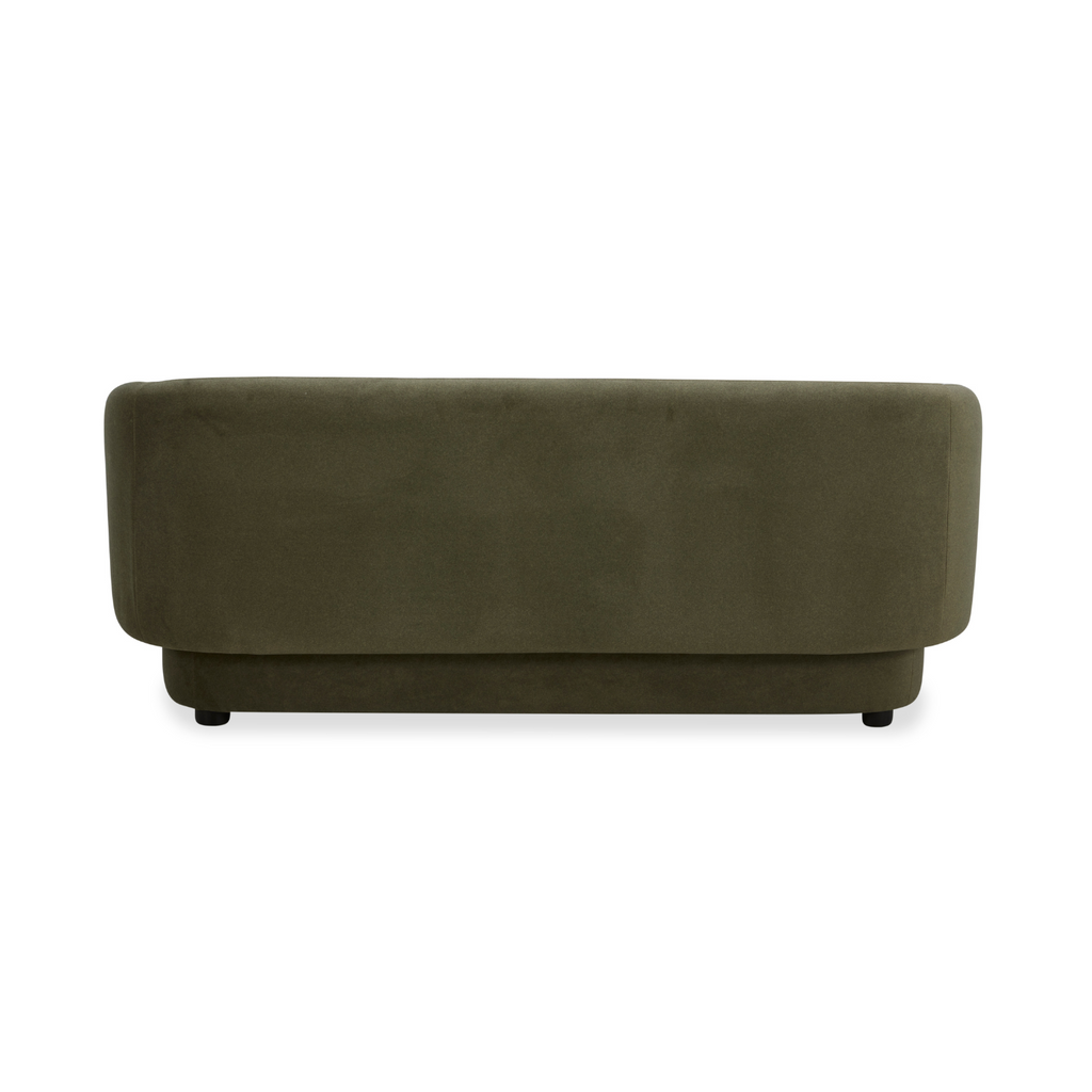 Banc de rangement capitonné en velours mat vert forêt – Couvercle amovible, cadre en bois