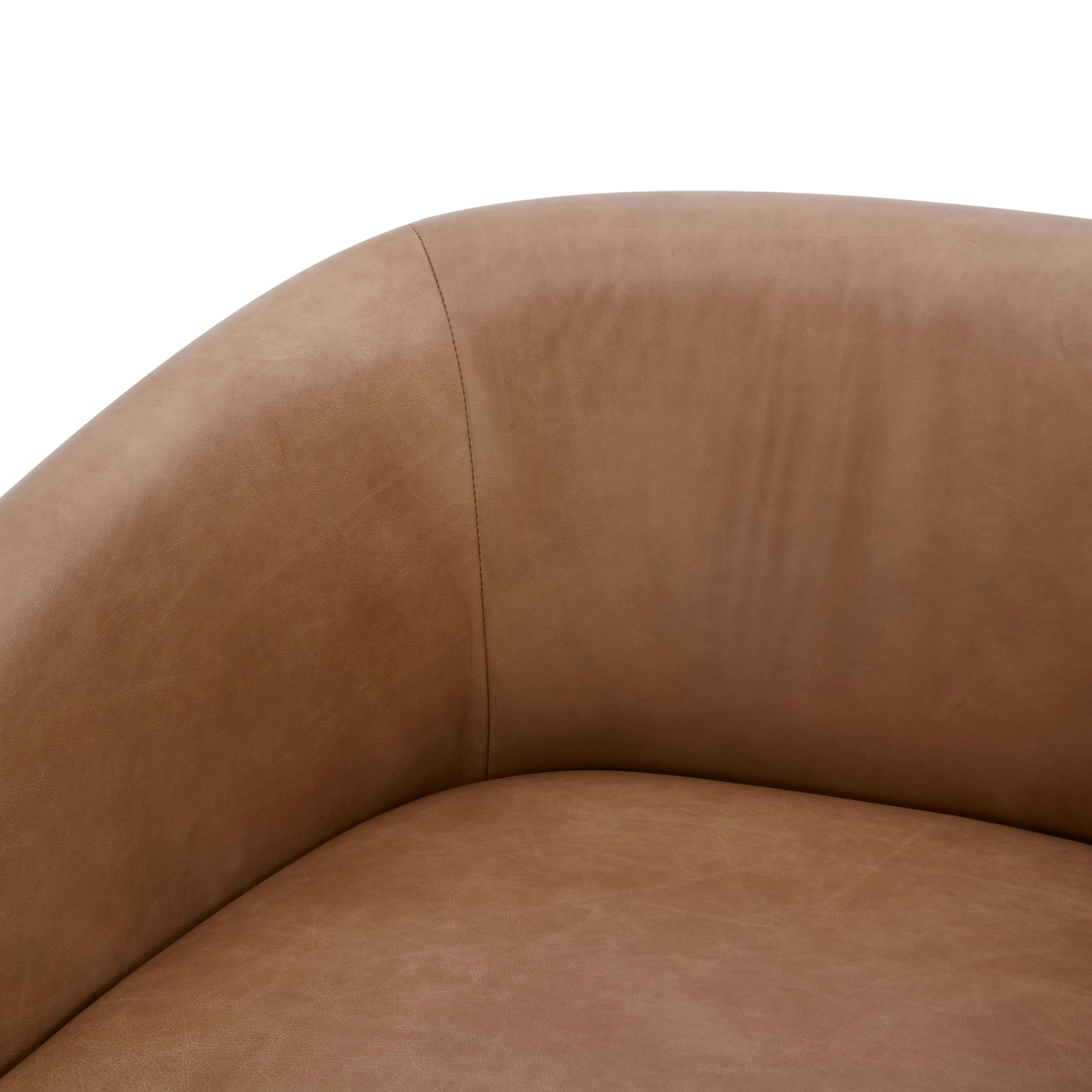 Fauteuil Accent en cuir pleine fleur taupe – Piètement en bois