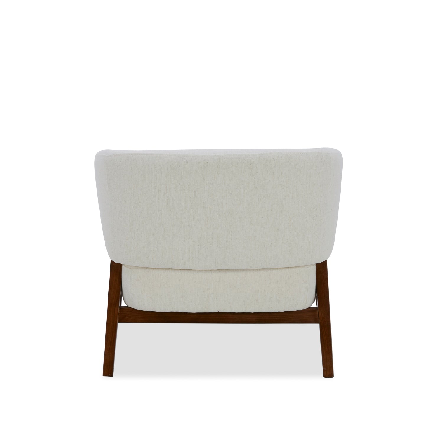 Fauteuil Accent en tissu haute performance Snow - Piétement en bois
