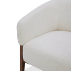 Fauteuil Accent en tissu haute performance Snow - Piétement en bois