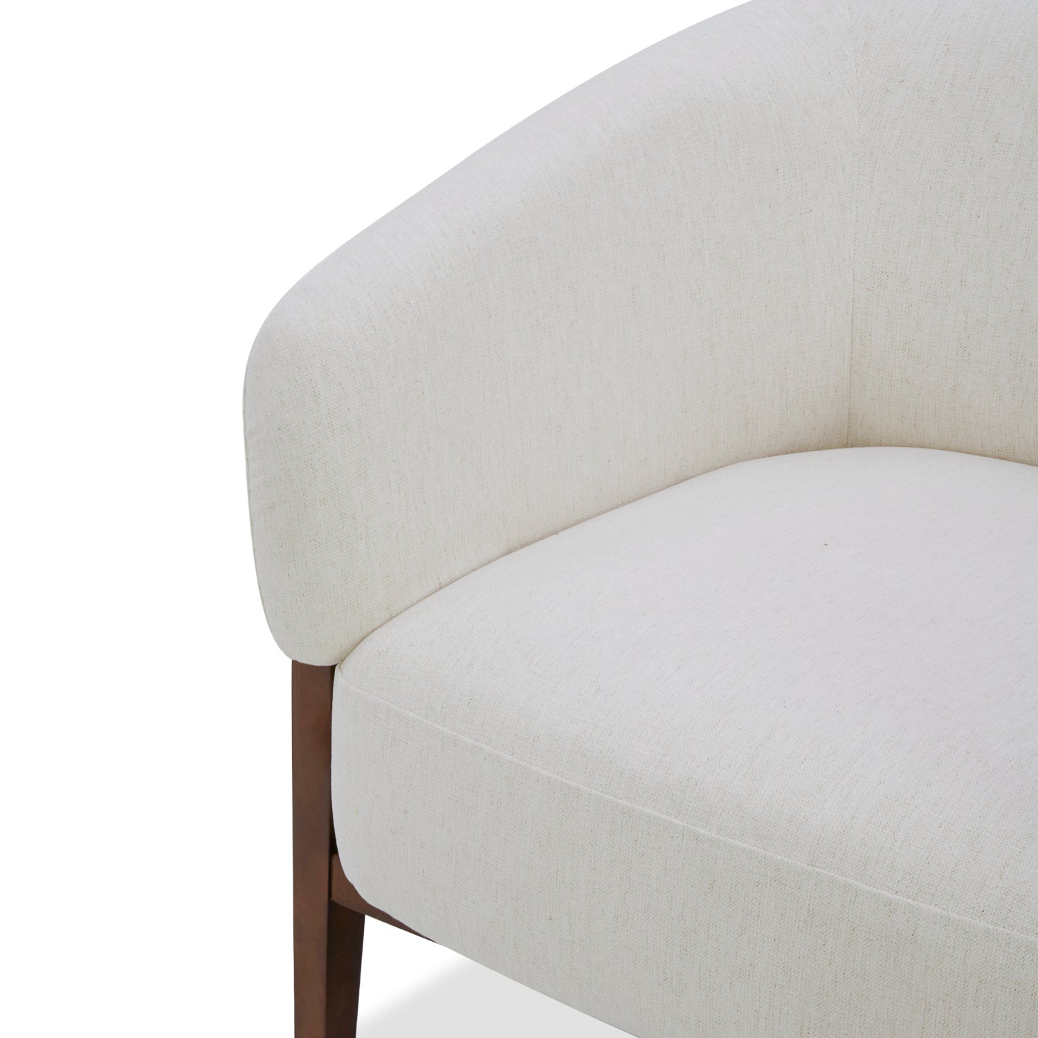 Fauteuil Accent en tissu haute performance Snow - Piétement en bois