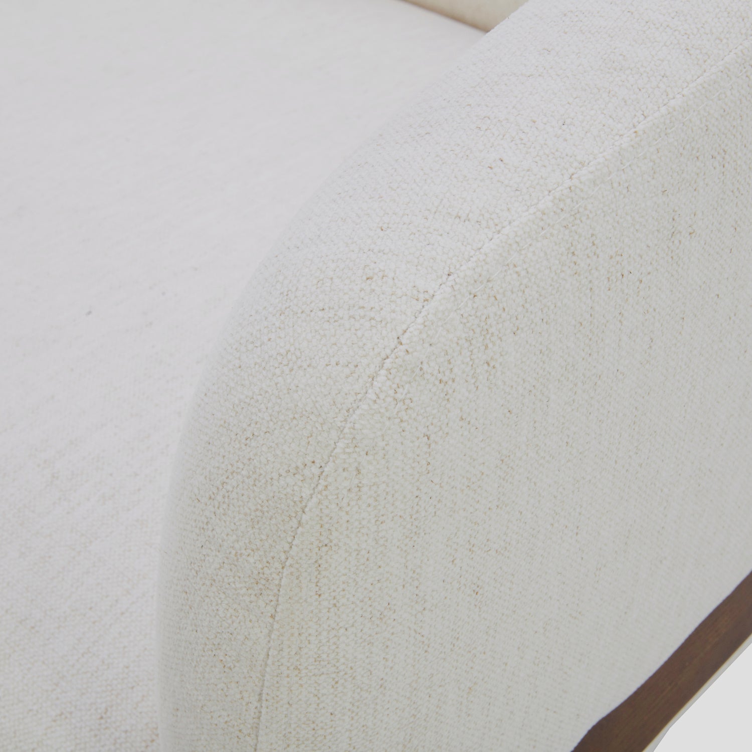 Fauteuil Accent en tissu haute performance Snow - Piétement en bois