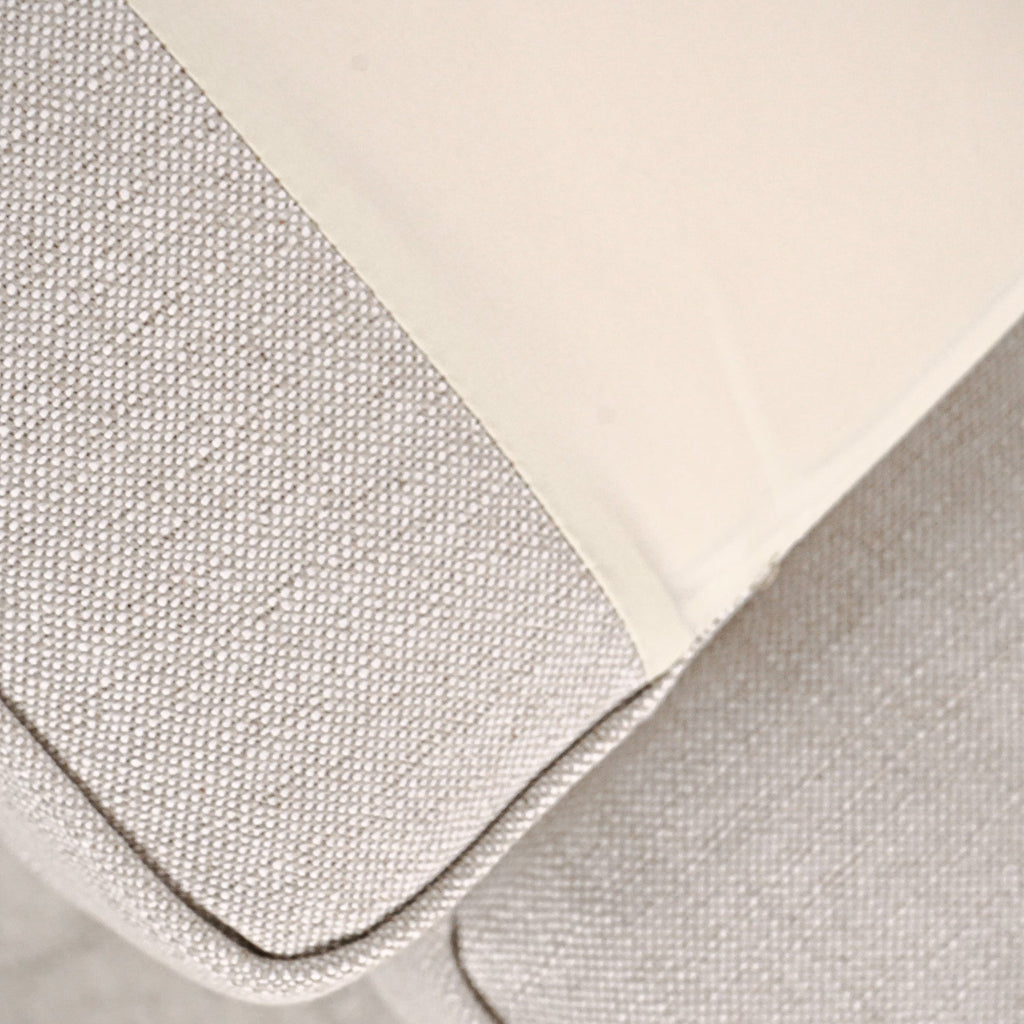 Fauteuil déhoussable en mélange de lin naturel – Accoudoirs droits, housse amovible