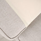 Fauteuil déhoussable en mélange de lin naturel – Accoudoirs droits, housse amovible