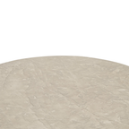 Table d'appoint ronde en béton - Finition pierre pâle, Renforcée en fibre de verre, Intérieur