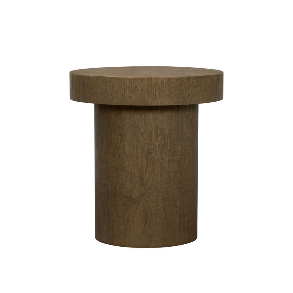 Table basse sculpturale en teck - Plateau ovale, piètement asymétrique, grain naturel