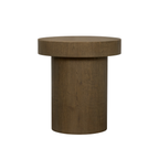 Table basse sculpturale en teck - Plateau ovale, piètement asymétrique, grain naturel