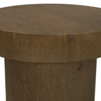 Table basse sculpturale en teck - Plateau ovale, piètement asymétrique, grain naturel
