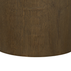 Table basse sculpturale en teck - Plateau ovale, piètement asymétrique, grain naturel