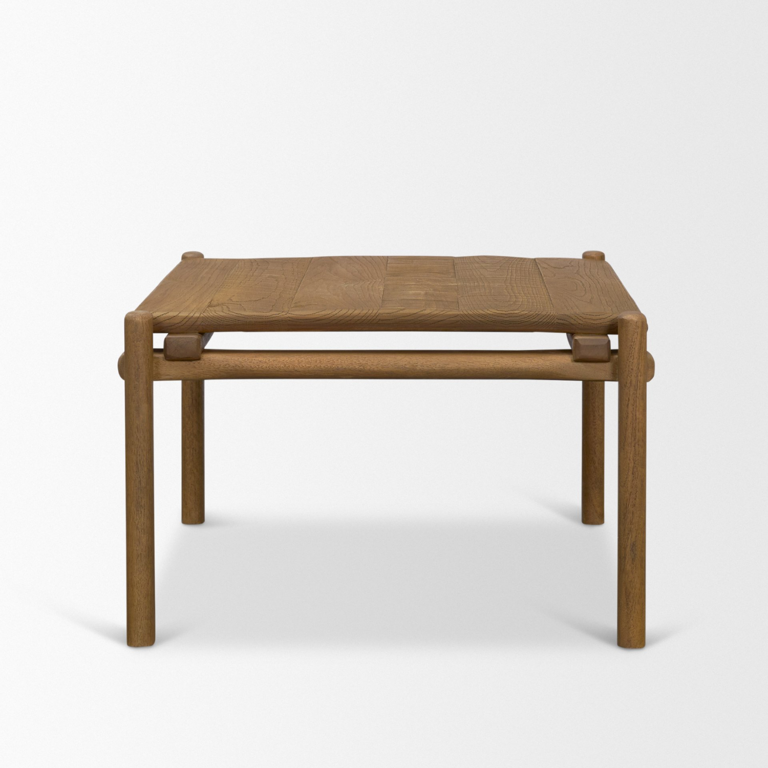 Table Basse Carrée Chêne Fini Naturel - Grain Apparent, Design Minimaliste