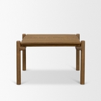Table Basse Carrée Chêne Fini Naturel - Grain Apparent, Design Minimaliste