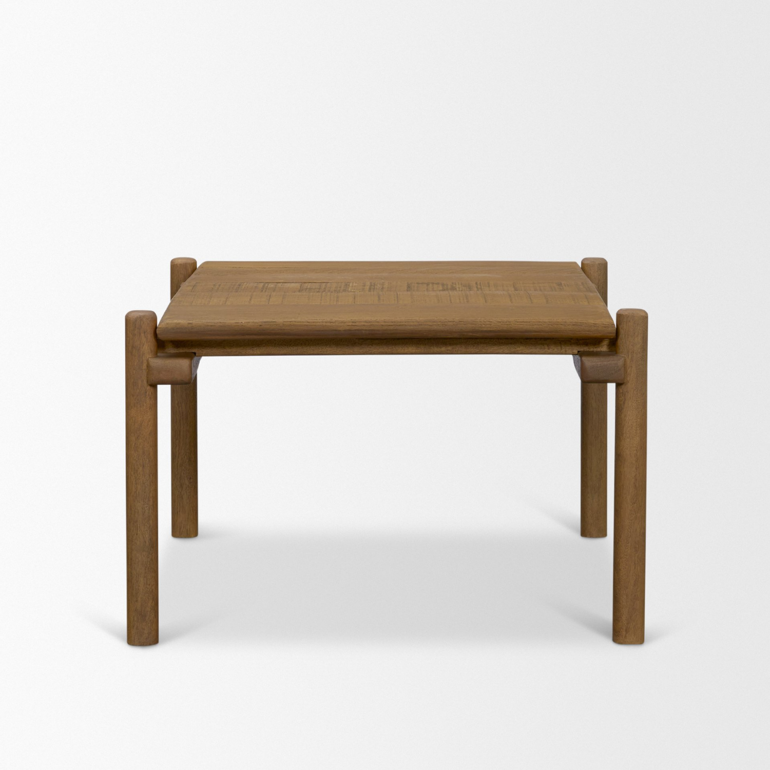 Table Basse Carrée Chêne Fini Naturel - Grain Apparent, Design Minimaliste