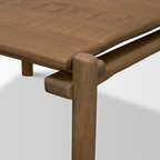 Table Basse Carrée Chêne Fini Naturel - Grain Apparent, Design Minimaliste