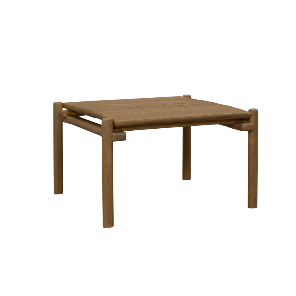 Table Basse Carrée Chêne Fini Naturel - Grain Apparent, Design Minimaliste