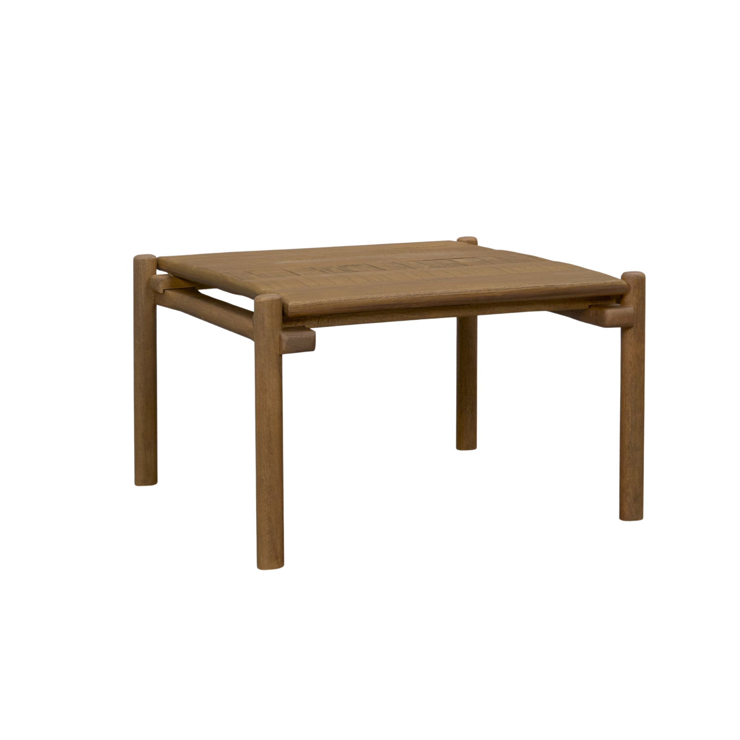 Table Basse Carrée Chêne Fini Naturel - Grain Apparent, Design Minimaliste