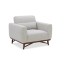 Fauteuil d'appoint du milieu du siècle en polyester tissé bouleau - Pieds en bois fuselés