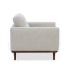 Fauteuil d'appoint du milieu du siècle en polyester tissé bouleau - Pieds en bois fuselés