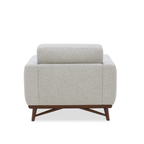Fauteuil d'appoint du milieu du siècle en polyester tissé bouleau - Pieds en bois fuselés