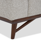 Fauteuil d'appoint du milieu du siècle en polyester tissé bouleau - Pieds en bois fuselés