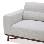 Fauteuil d'appoint du milieu du siècle en polyester tissé bouleau - Pieds en bois fuselés