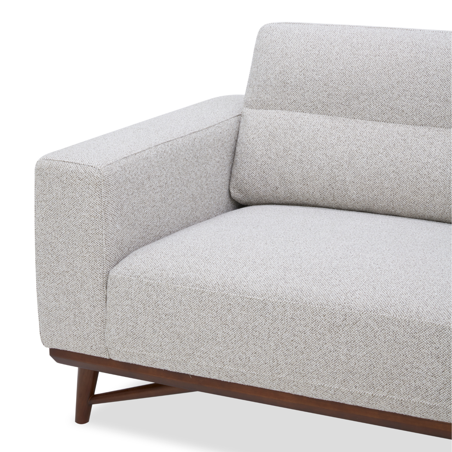 Fauteuil d'appoint du milieu du siècle en polyester tissé bouleau - Pieds en bois fuselés