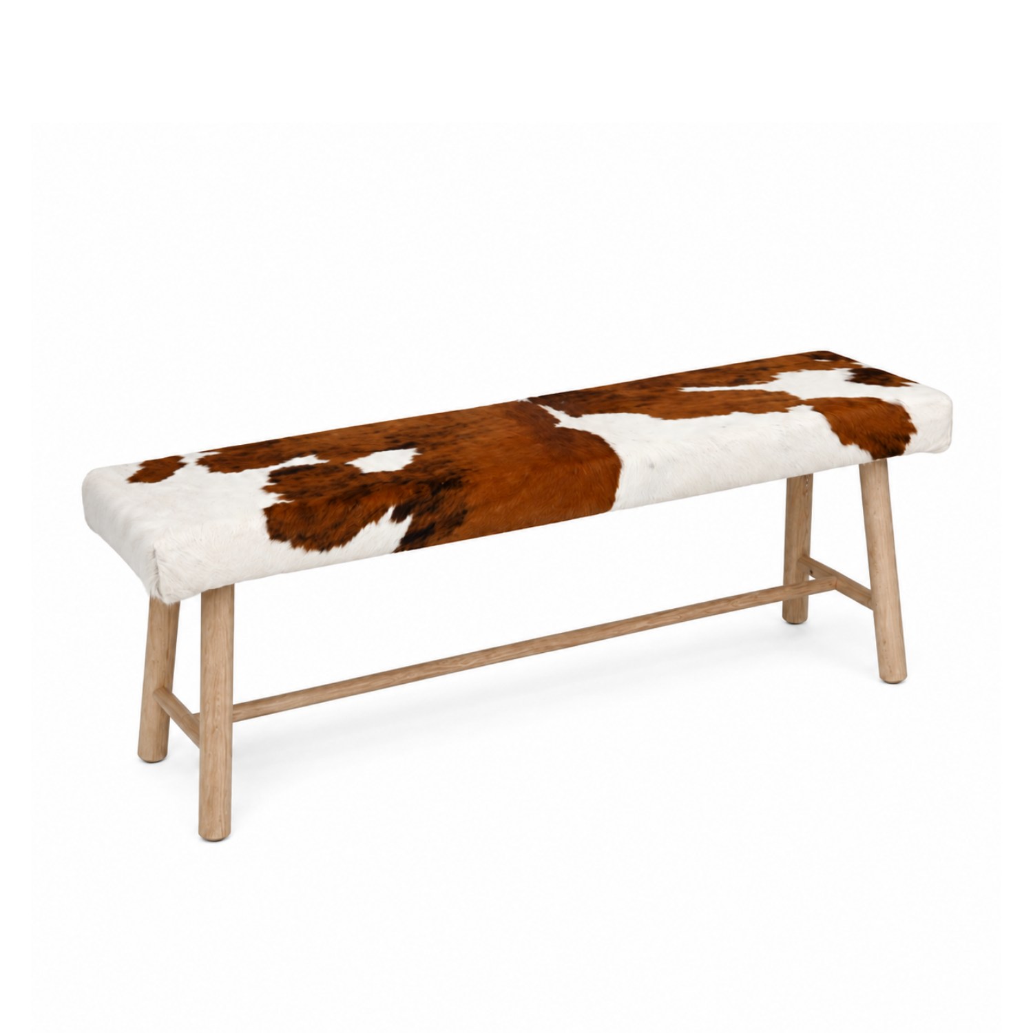 Banc rembourré d'inspiration arquée taupe - Base noire dissimulée, assise rembourrée