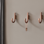 Patère courbe en Noyer et Laiton - Inspirée du parapluie, utilisation multi-pièces