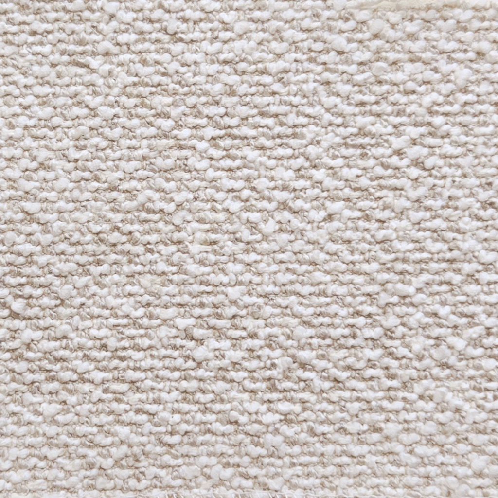 Fauteuil scandinave en polyester texturé lin – Piètement en chêne, coussin déhoussable